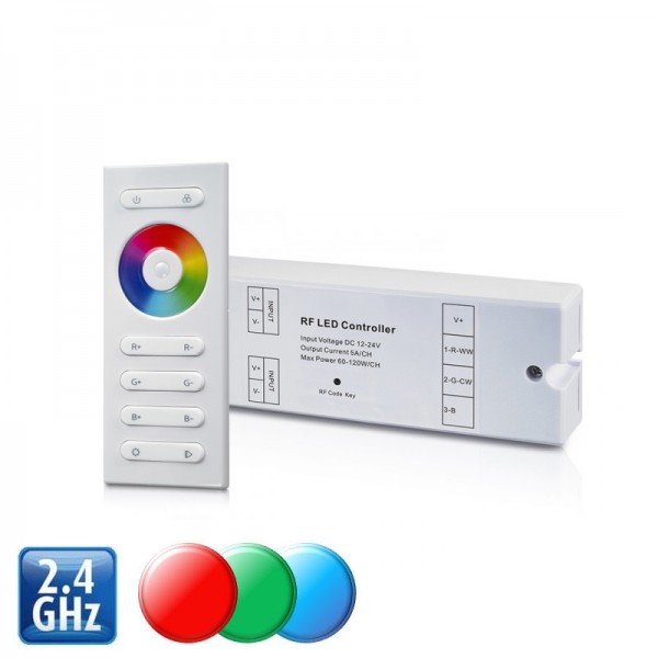LED krmilnik z daljincem 1v1 12-24V 15A RGB SR-2839-rgb RF 2,4GHz