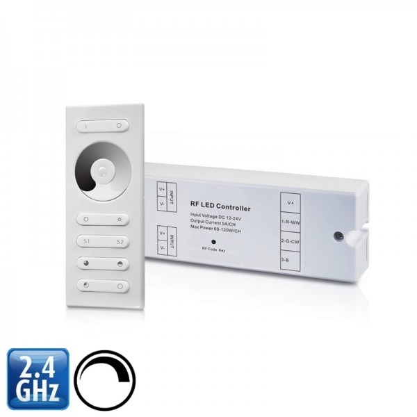 LED krmilnik z daljincem 1v1 12-24V 10A DIMM SR-2839-dimm RF 2,4GHz