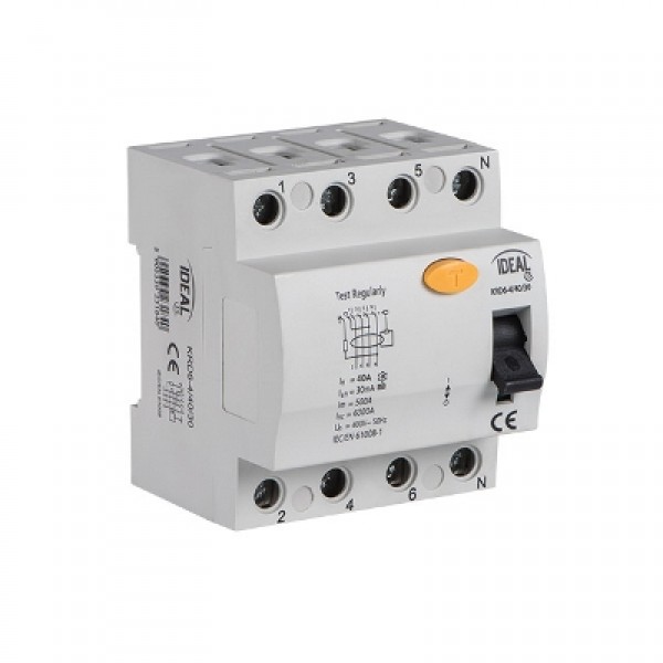 Stikalo FID 4P 40A 0,03A KRD6-AC IDEAL