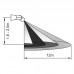 Senzor gibanja stenski PIR 180° OR-CR-236/B 1200W črn 12m IP65