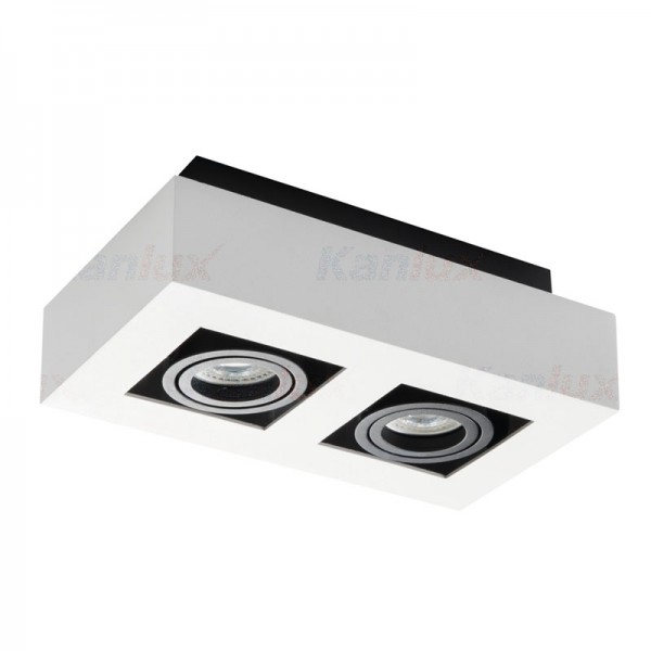 Svetilka stropna LED ready STOBI DLP 250-W dvojna GU10 bela