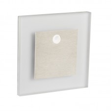 Svetilka stenska vgradna s senzorjem PIR90° LED APUS PIR 0,8W 13lm WW alu 12V DC 3000K IP20