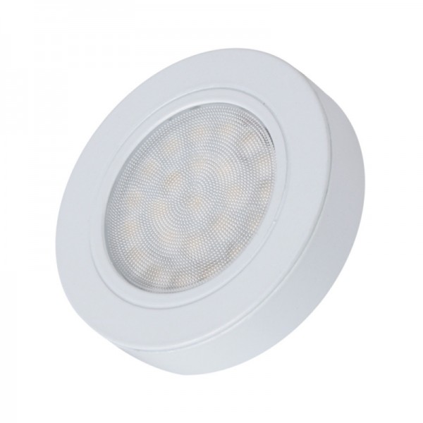 LED pohištvena svetilka OVAL nadgradna 12V DC 2W BELA 4000K + 2m kabla z mini konektorjem