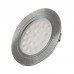 LED pohištvena svetilka OVAL vgradna 12V DC 2W brušeno jeklo 3000K + 2m kabla z mini konektorjem