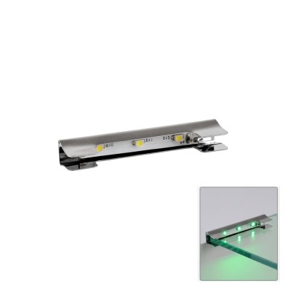 LED svetilka za stekleno polico METAL CLIP 0,25W zelena, mini konektor - DLP