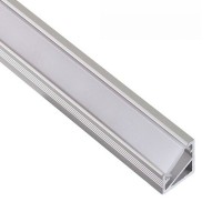 1416 DL kotni alu LED profil TRILINE MINI siv brez pokrova