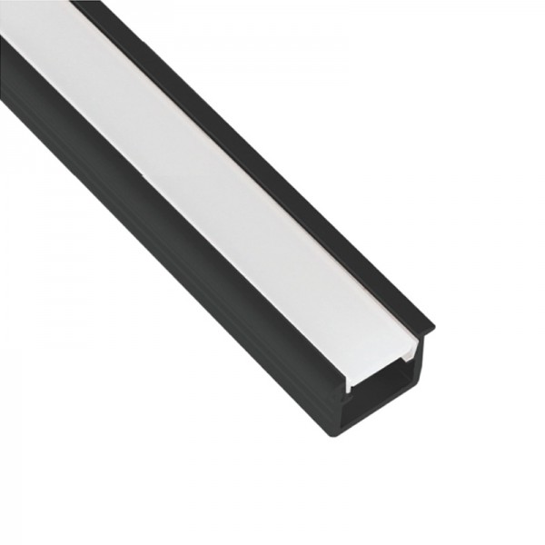 2206 DL vgradni alu LED profil INLINE MINI XL črn brez pokrova