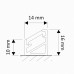 1416-3 DL kotni alu LED profil TRILINE MINI 3m bel brez pokrova