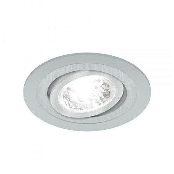 Svetilka vgradna gibljiva GU10 BORYS C okrogla srebrna