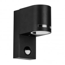 Svetilka za fasade s senzorjem LED-Ready PIR90° OK FOREST C-S GU10 IP44 črna