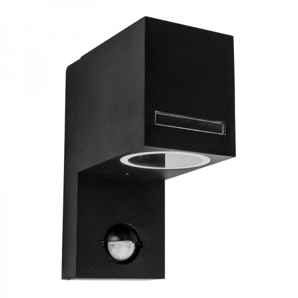 Svetilka za fasade s senzorjem LED-Ready PIR90° KV FOREST D-S GU10 IP44 črna