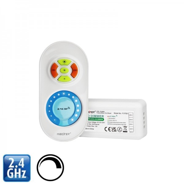 LED krmilnik z daljincem 1v1 12-24V 10A DIMM FUT021 RF 2,4GHz