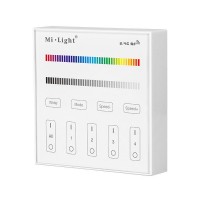 LED daljinski upravljalnik stenski panel RGBW B3 4 cone baterijski bel