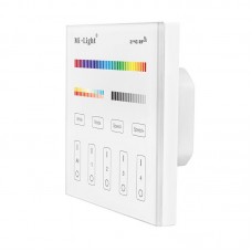 LED daljinski upravljalnik stenski panel RGB + CCT T4 4 cone 230V bel