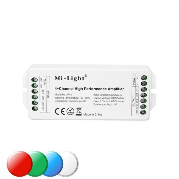 LED ojačevalnik 12-24V 15A 4 kanalni PA4