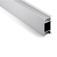 4185 AS alu LED profil stenski gor - dol z nosilcem siv brez pokrova