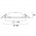 Svetilka vgradna Start Downlight 175 IP54 15W 1425 lm 3000K