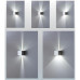 Svetilka za fasade LED 7W 360lm 4000K REKA EL 7-L-GR kvadratna antracit