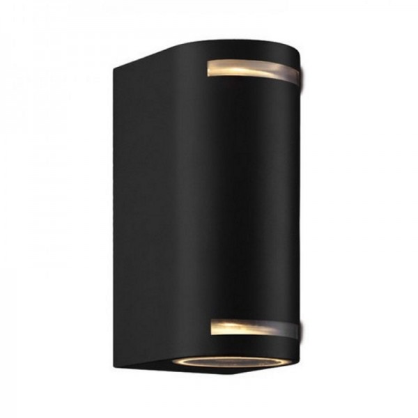 Svetilka za fasade LED-Ready OK FOREST 2-C 2XGU10 IP54 črna