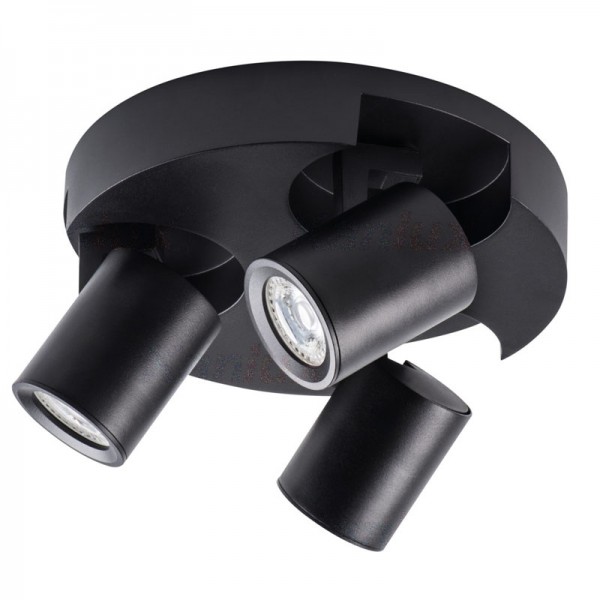 Svetilka stropna LED ready LAURIN EL-3O B GU10 črna