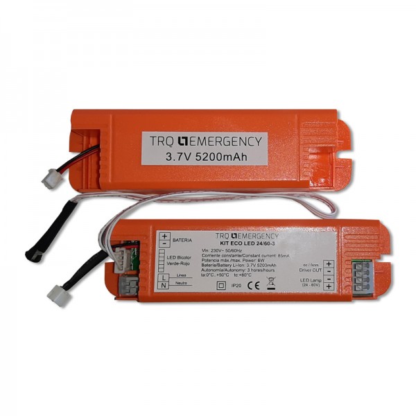 Modul varnostni ECO LED 24-60V 3h za svetilke z zunanjim pretvornikom Aku 3,7V, 5,2Ah