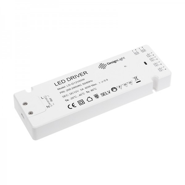 LED napajalnik CV 12V 60W DL LD 6 gnezd mini konekt