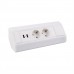 Pohištvena kotna vtičnica CORNER BOX 2xšuko + 2xUSB s kablom 1,8m bela