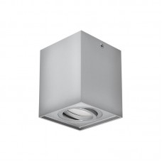 Svetilka stropna LED ready HARY D GU10 kvadratna SIVA