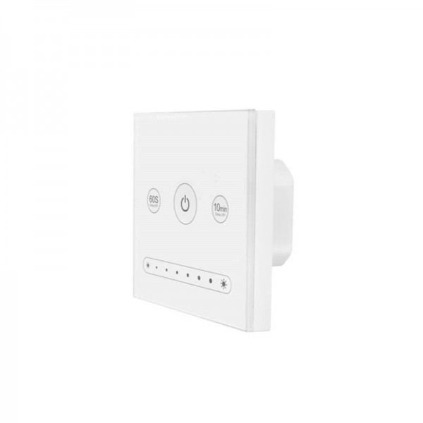 LED daljinski upravljalnik stenski panel DIMM 0-10V L1 1 cona 230V bel
