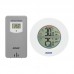 Brezžična vremenska postaja z indikatorjem notranje in zunanje temperature bela