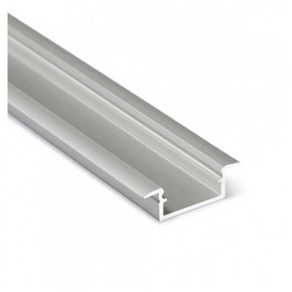 2311 LP vgradni alu LED profil siv brez pokrova