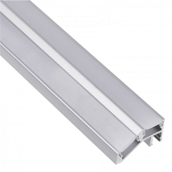 2714 DL alu LED profil dvojni siv brez pokrovov