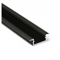 2311 LP vgradni alu LED profil črn brez pokrova