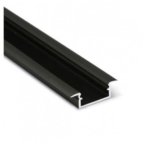 2311 LP vgradni alu LED profil črn brez pokrova