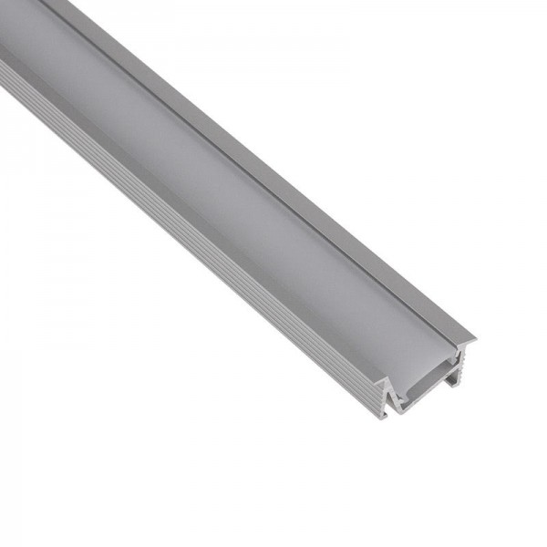 2310 DL vgradni alu LED profil ZENOLINE siv s pokrovom