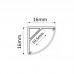 1616 LP kotni alu LED profil siv brez pokrova