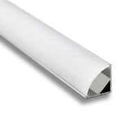 1616 LP kotni alu LED profil siv brez pokrova
