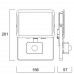 Reflektor LED Start Flood Flat s senzorjem 28W 3000lm 4000K črn