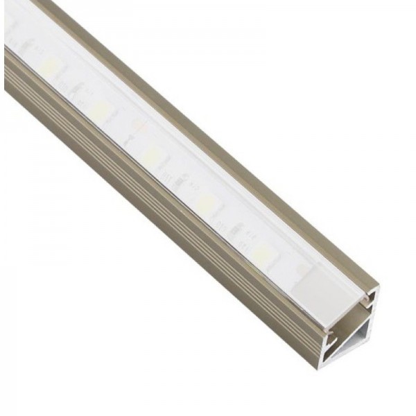 1416 DL kotni alu LED profil TRILINE MINI rjav brez pokrova