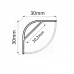 3030 LP kotni alu LED profil siv brez pokrova