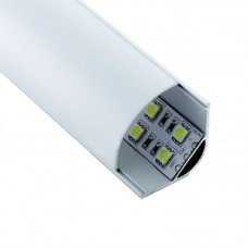 3030 LP kotni alu LED profil siv brez pokrova