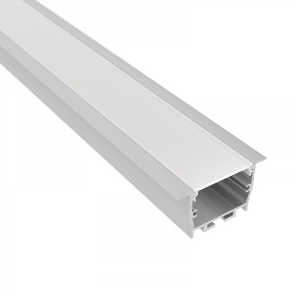 4323 DL vgradni alu LED profil FOBOS siv s pokrovom