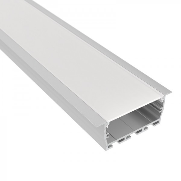 5923 DL vgradni alu LED profil FOBOS XL siv s pokrovom