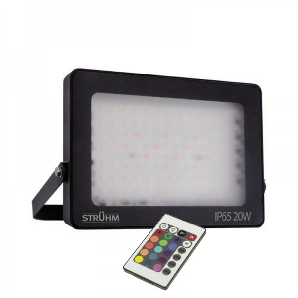 Reflektor LED TABLET RGBW 20W 2070lm črn
