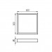 Okvir za LED panel nadgradni 600x600x50 WANGA-600 BV bel