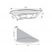 Svetilka za fasade s senzorjem LED LUNAR SR12 10W 800lm 4000K IP54 bela