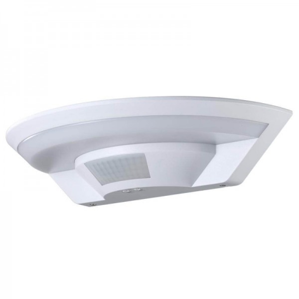Svetilka za fasade s senzorjem LED LUNAR SR12 10W 800lm 4000K IP54 bela