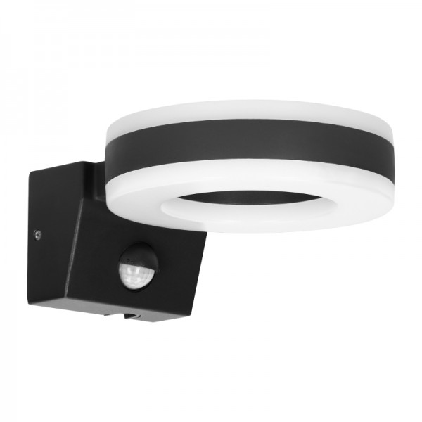 Svetilka za fasade s senzorjem LED HOWLIT 20W 1800lm 4000K IP65 črna