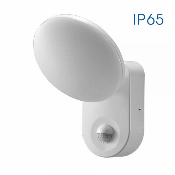 Svetilka za fasade s senzorjem PIR140° TANIS LED SR14 15W 1000lm IP65 bela