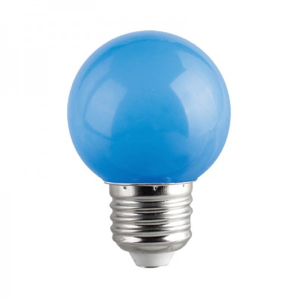 Led žarnica G45 1W E27 modra